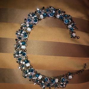Blue diamond necklace